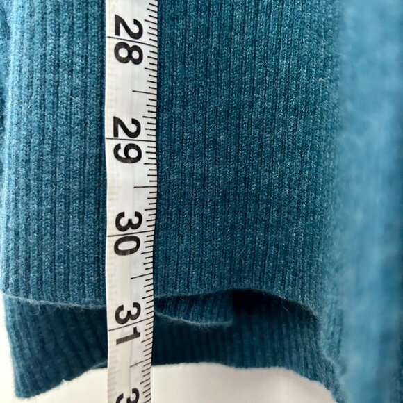 Eileen Fisher 100% Cashmere Long Open Front Cardigan in Teal Size 3X - Picture 4 of 10